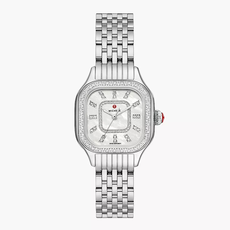 Picture of Michele Meggie Silver Diamond Stainless Steel Watch