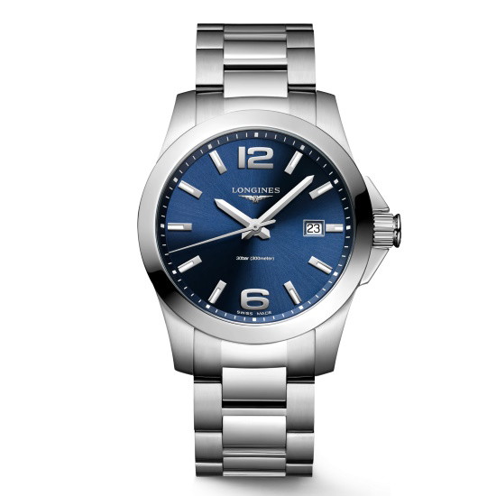 Picture of Longines Conquest 41mm Stainless Steel Watch with Blue Dial