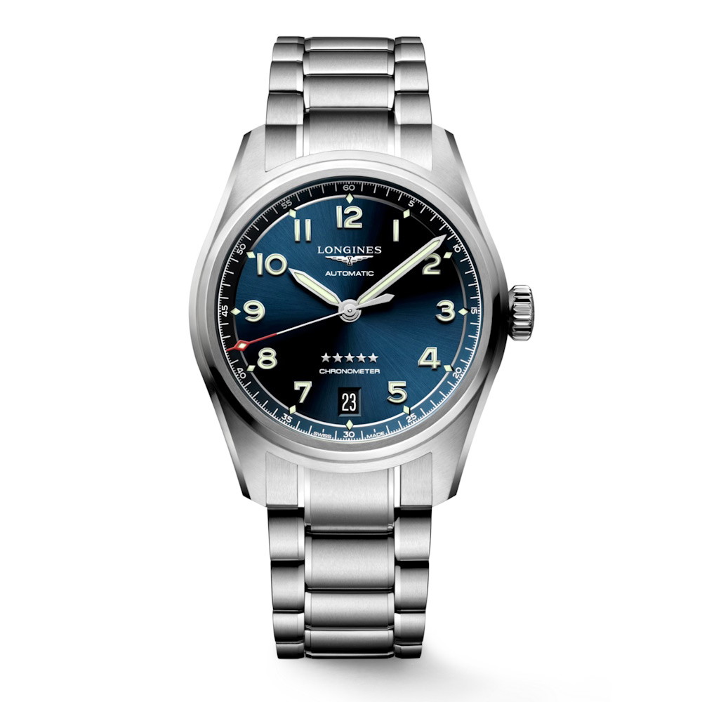 Picture of Longines Spirit 37mm Stainless Steel Watch with Blue Dial