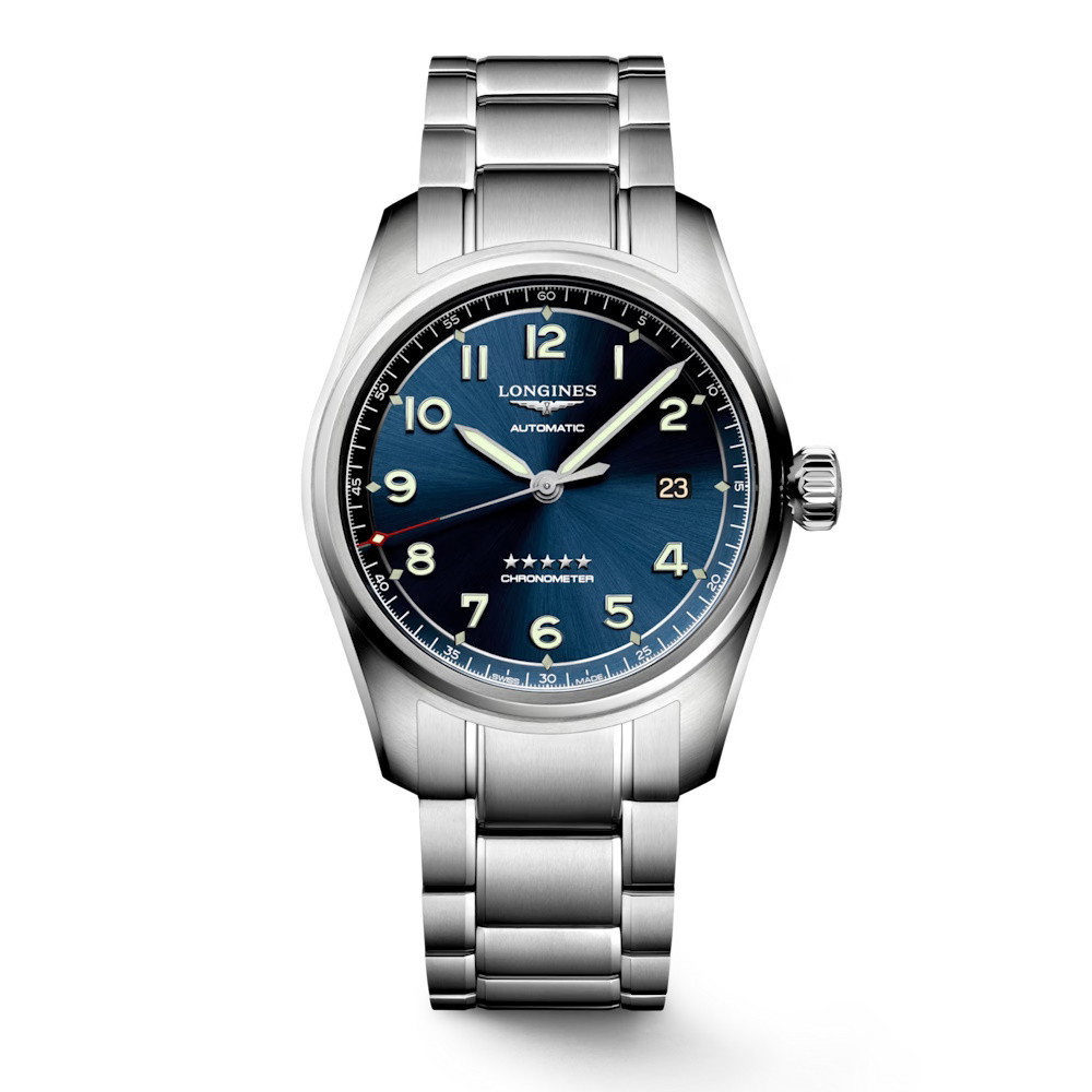 Picture of Longines Spirit 40mm Stainless Steel Watch with Blue Dial