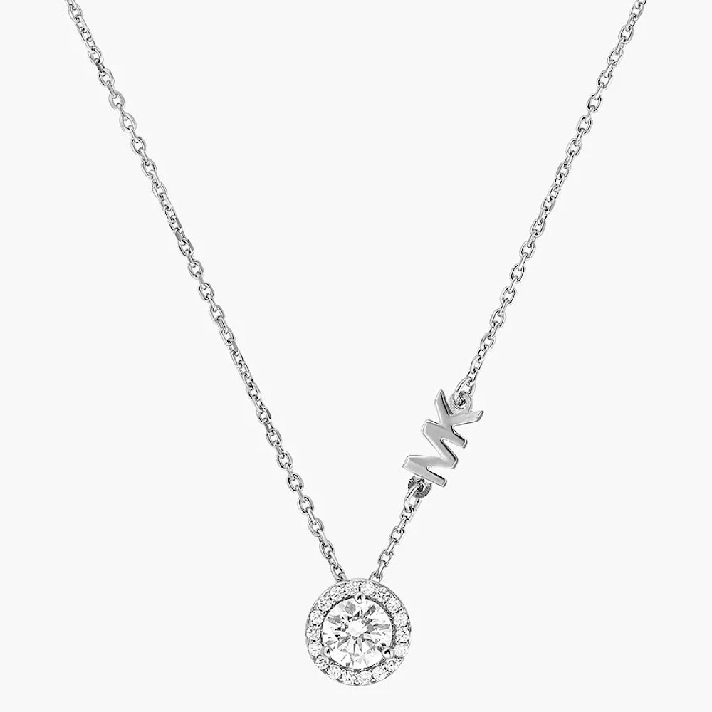 Picture of Michael Kors Sterling Silver Cubic Zirconia Pendant Necklace