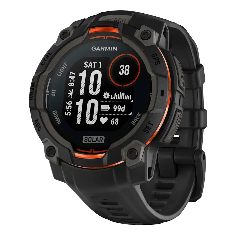 Picture of Garmin 45mm Instinct 3 Solar Smartwatch - Black w/Black Band