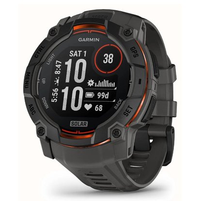 Picture of Garmin 50mm Instinct 3 Solar Smartwatch-Black w/Charcoal Band