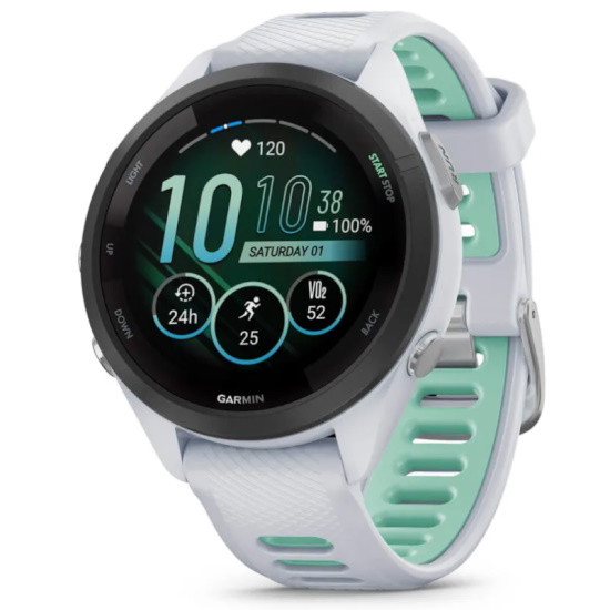 Picture of Garmin Forerunner 265S Running Watch - Whitestone/Neo Tropic