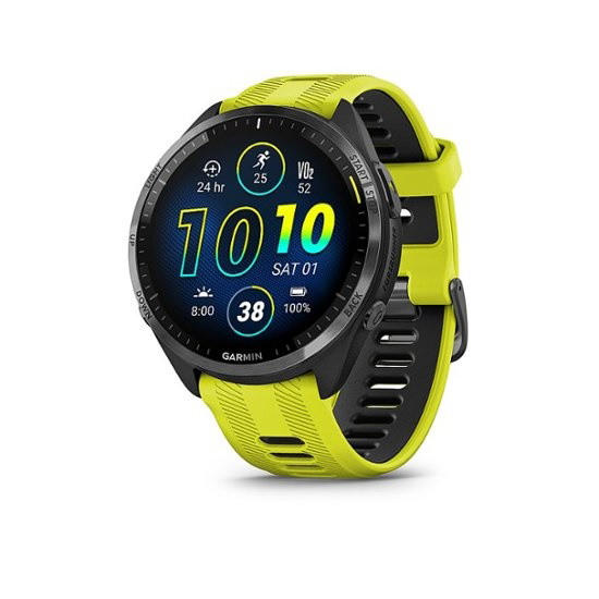 Picture of Garmin Forerunner 965 - Yellow/Black Silicone Band