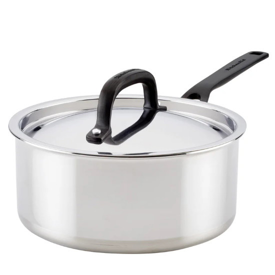 Picture of KitchenAid 5-Ply 3-Qt. Stainless Steel Covered Saucepan