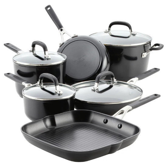Picture of KitchenAid Forged Hard Anodized 10-Piece Cookware Set