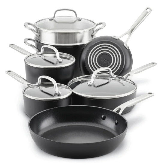 Picture of KitchenAid Hard Anodized Induction 11-Piece Cookware Set