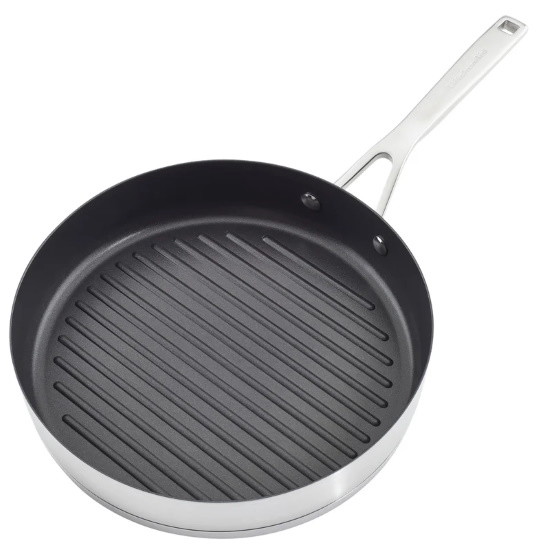Picture of KitchenAid Stainless Steel 3-Ply 10.25'' Nonstick Grill Pan