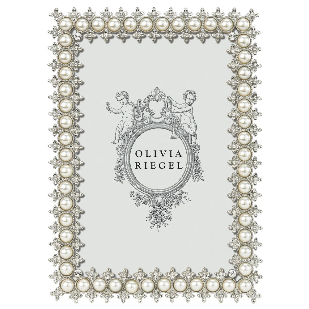 Picture of Olivia Riegel Crystal & Pearl 4'' x 6'' Frame - Silver