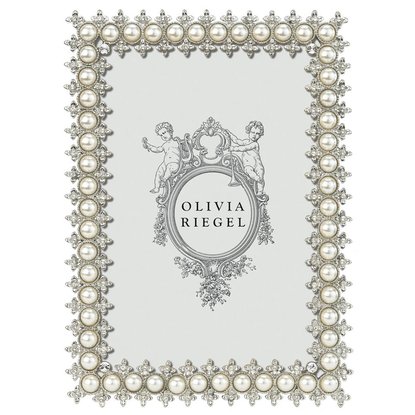Picture of Olivia Riegel Crystal & Pearl 4'' x 6'' Frame - Silver