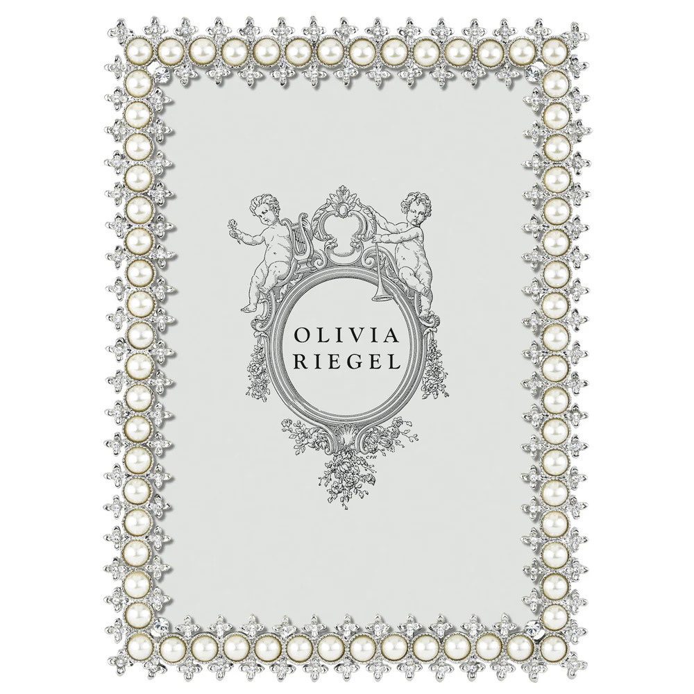 Picture of Olivia Riegel Crystal & Pearl 5'' x 7'' Frame - Silver