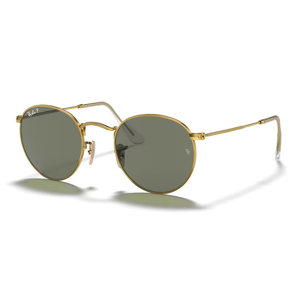 Picture of Ray-Ban Round Metal Sunglasses-Arista Gold Frame/Green Lenses
