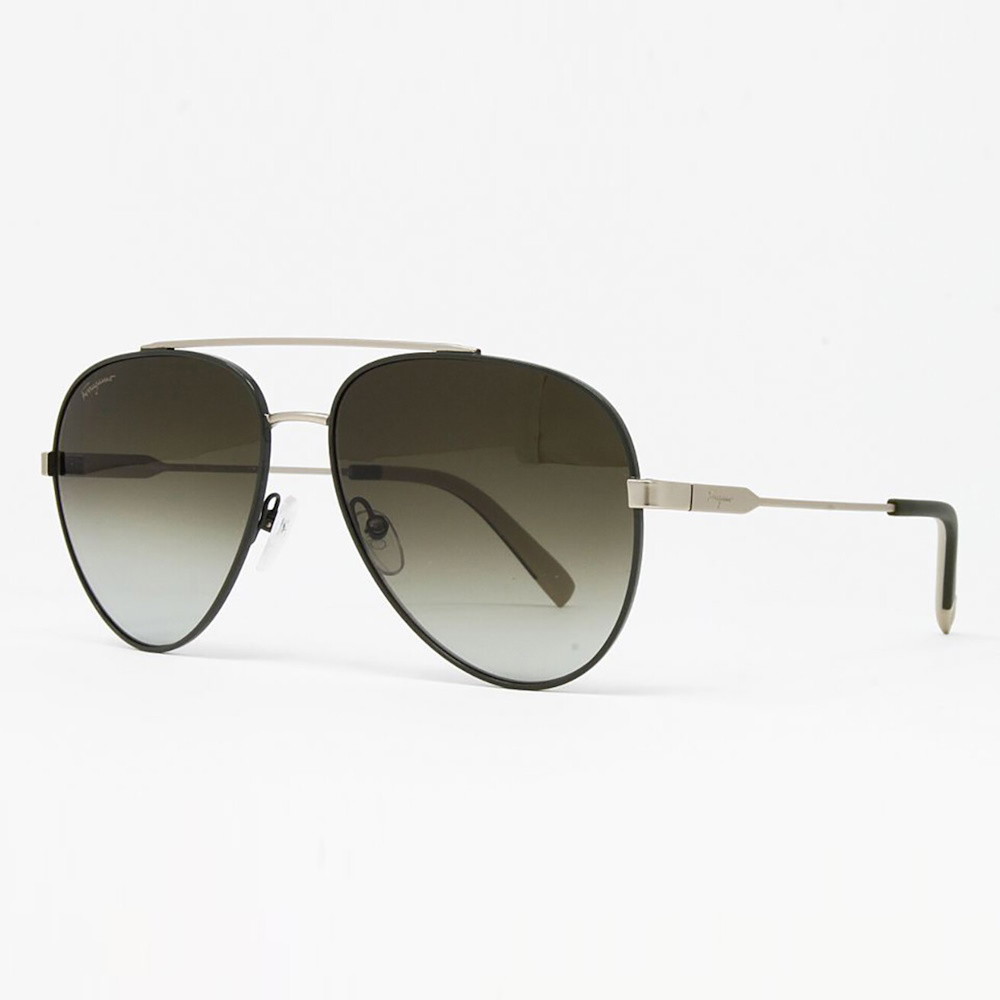 Picture of Ferragamo Aviator Sunglasses - Gold/Forest Green
