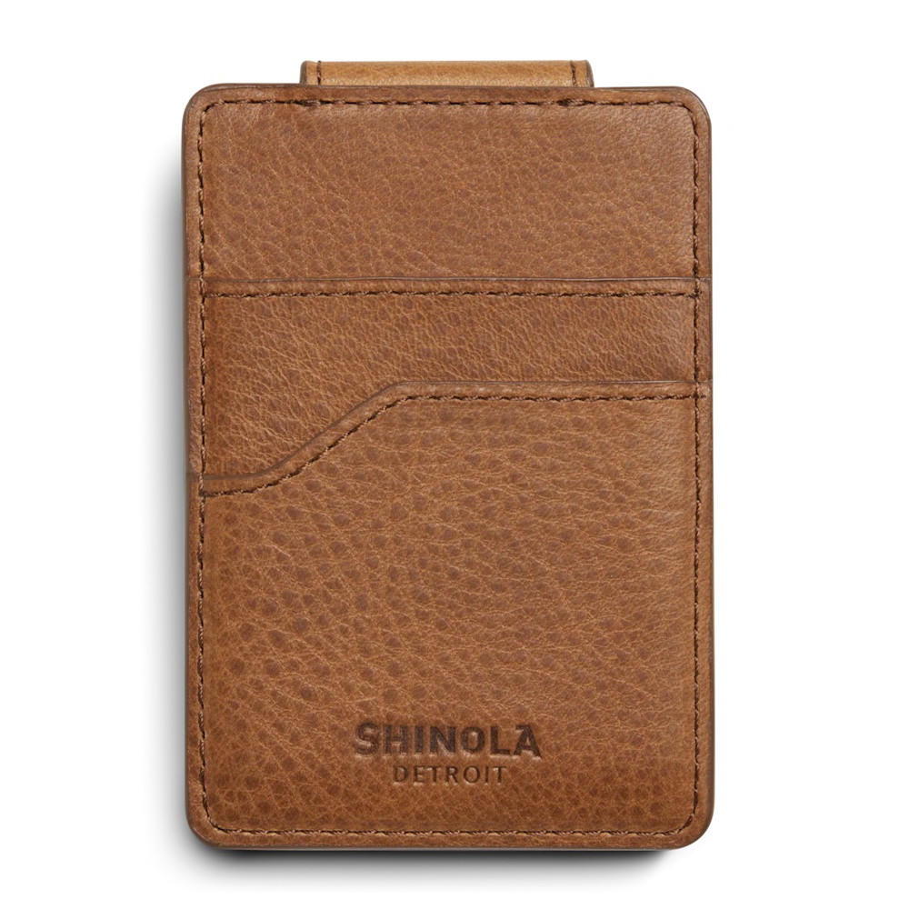 Picture of Shinola Money Clip Wallet Natural Grain RFID - Tan