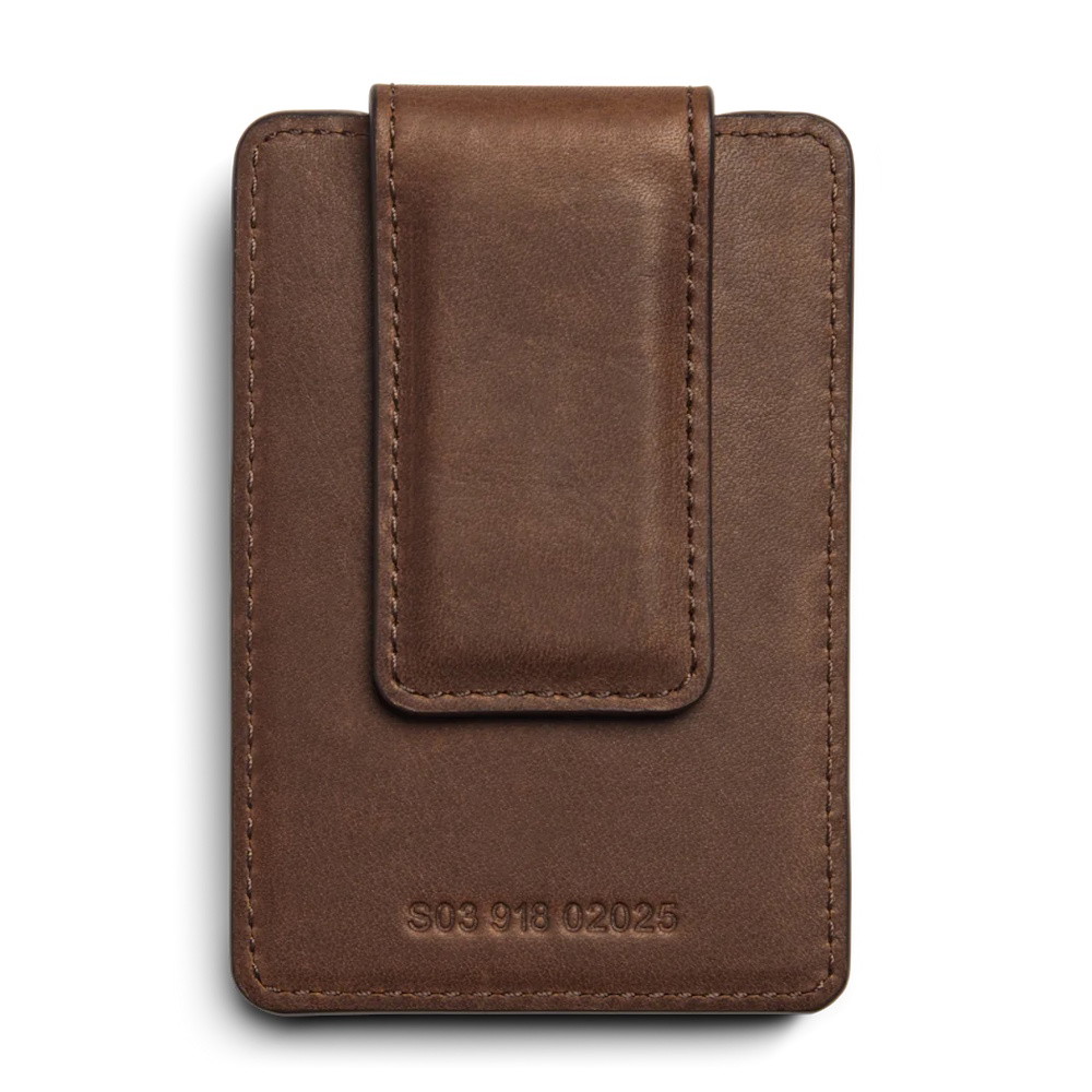 Picture of Shinola Money Clip Wallet Navigator RFID - Brown