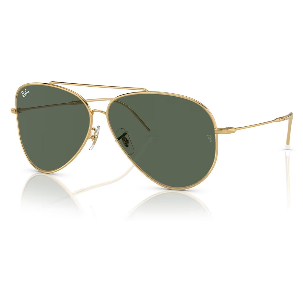Picture of Ray-Ban Aviator Reverse Sunglass- Gold Frame, Dark Green Lens