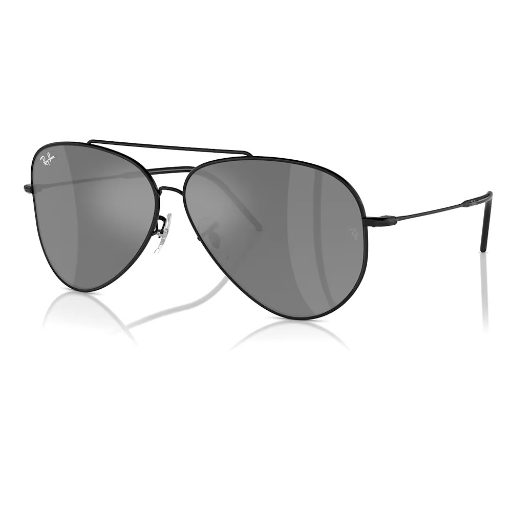 Picture of Ray-Ban Aviator Reverse Sunglasses - Black/Grey Silver Mirror