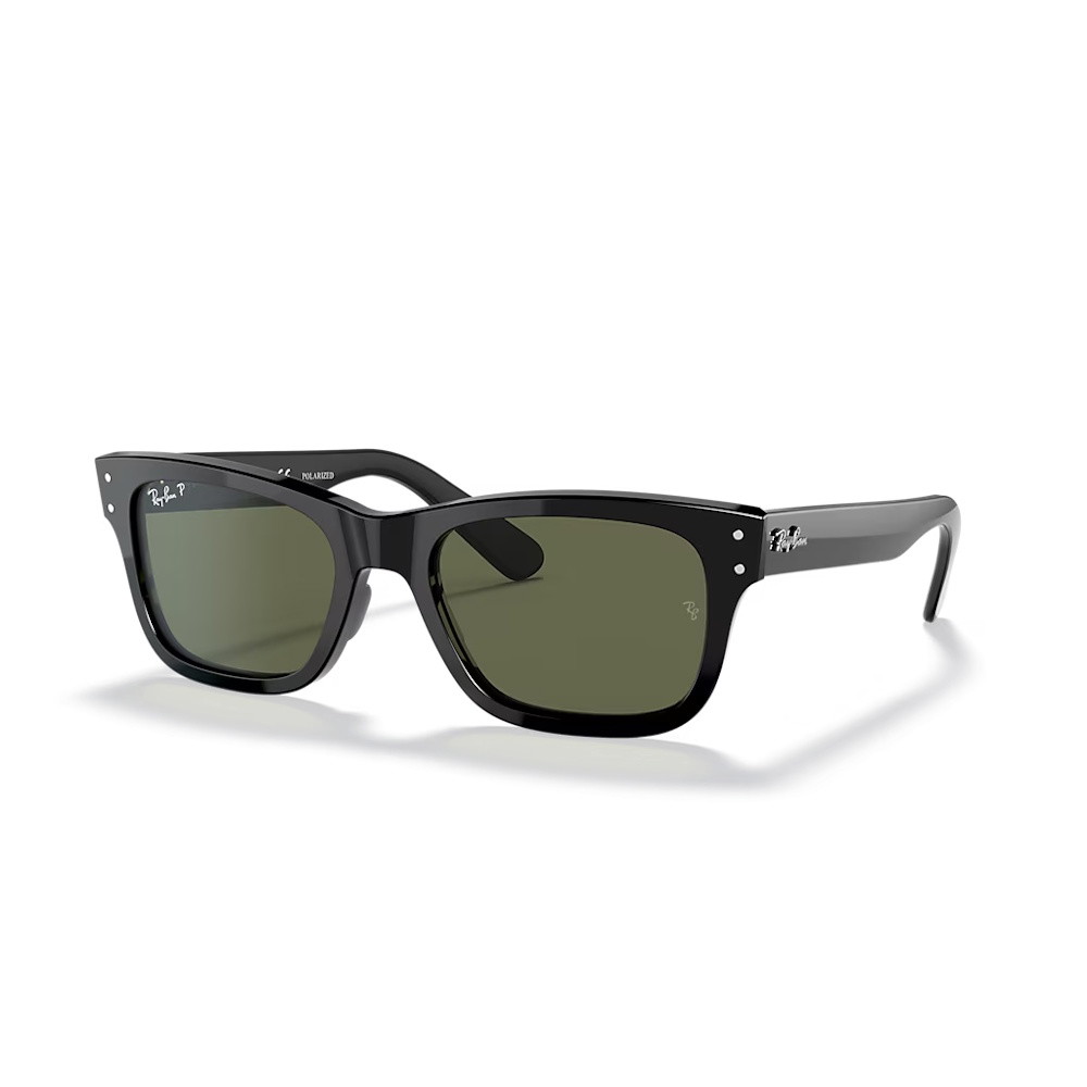 Picture of Ray-Ban Burbank Polished Black Frame - Green Polarized Lens