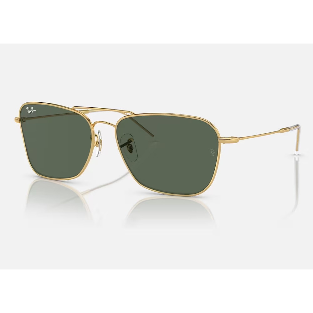 Picture of Ray-Ban Caravan Reverse Sunglasses - Gold/Dark Green