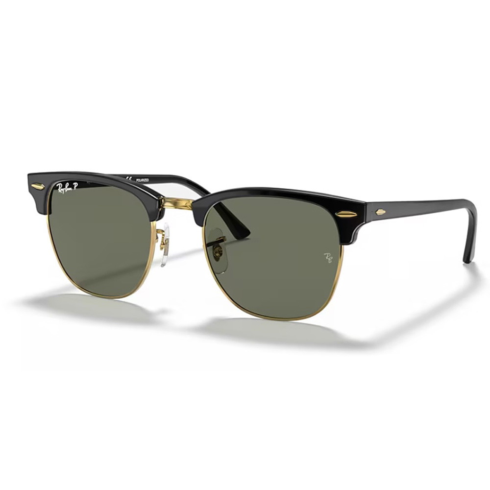 Picture of Ray-Ban Classic Clubmaster Black Frame - Green Polarized Lens
