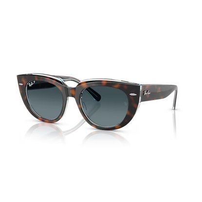 Picture of Ray-Ban Doreen Dark Havana Frame - Blue Polarized Lens