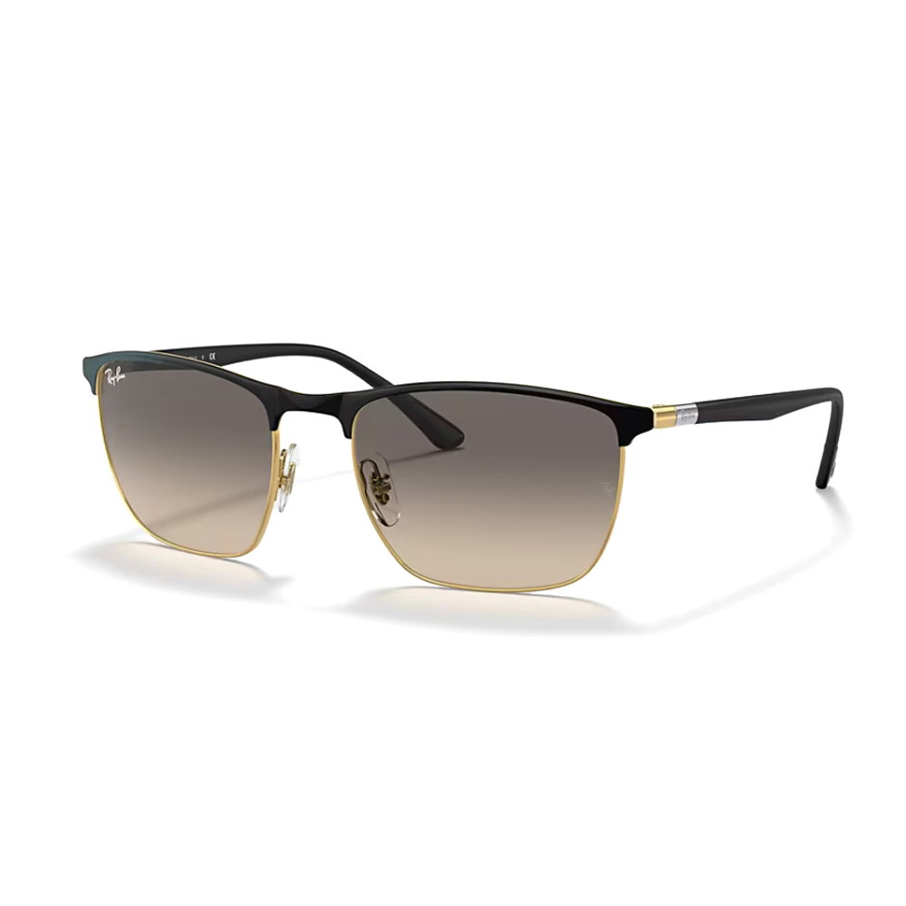 Picture of Ray-Ban RB3686 Sunglasses-Black/Gold Frame/Grey Gradient Lense