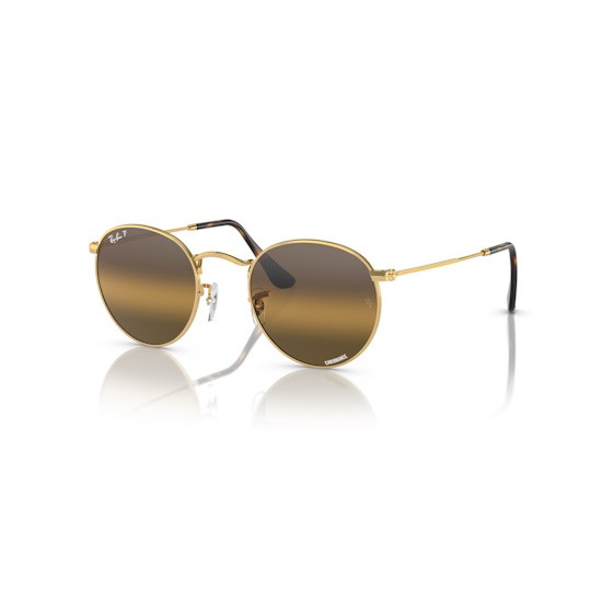 Picture of Ray-Ban Round Metal Sunglasses - Gold/Silver/Brown