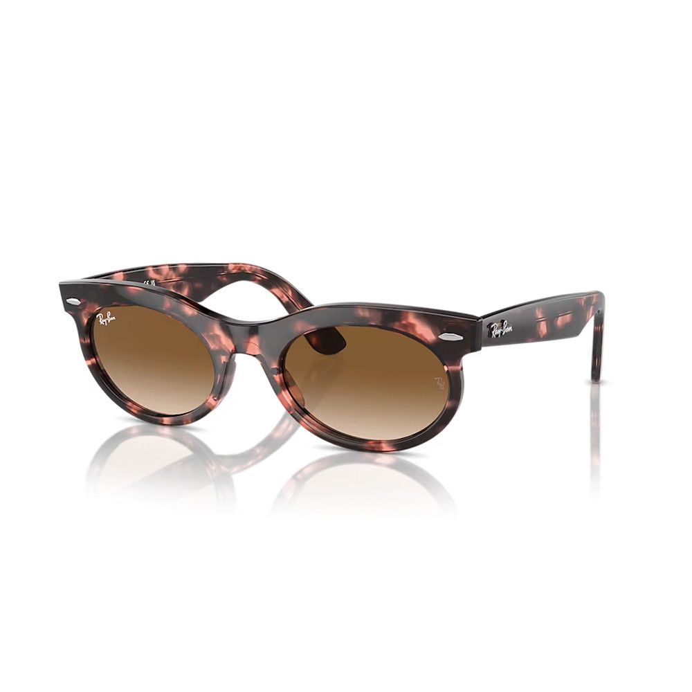 Picture of Ray-Ban Wayfarer Oval Pink/Tortoise Frame - Brown Lens