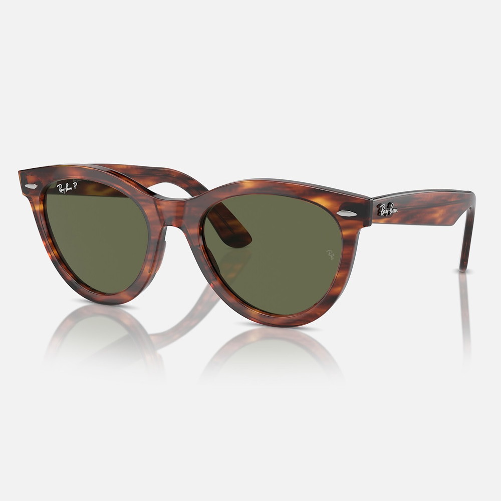 Picture of Ray-Ban Wayfarer Way Polarized Sunglasses - Havana/Green
