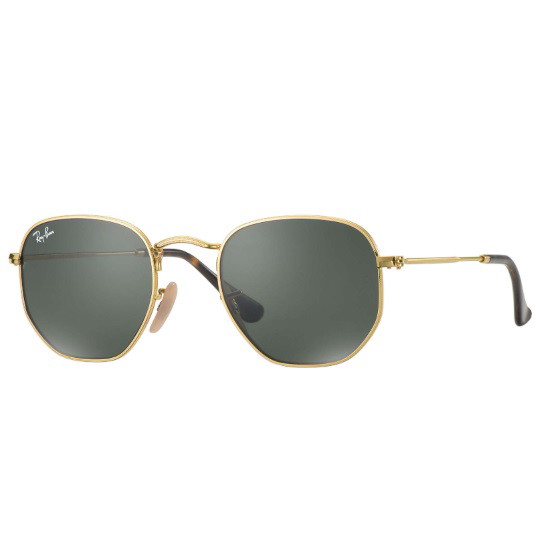 Picture of Ray-Ban Hexagonal Flat - Gold with Green Classic Lens
