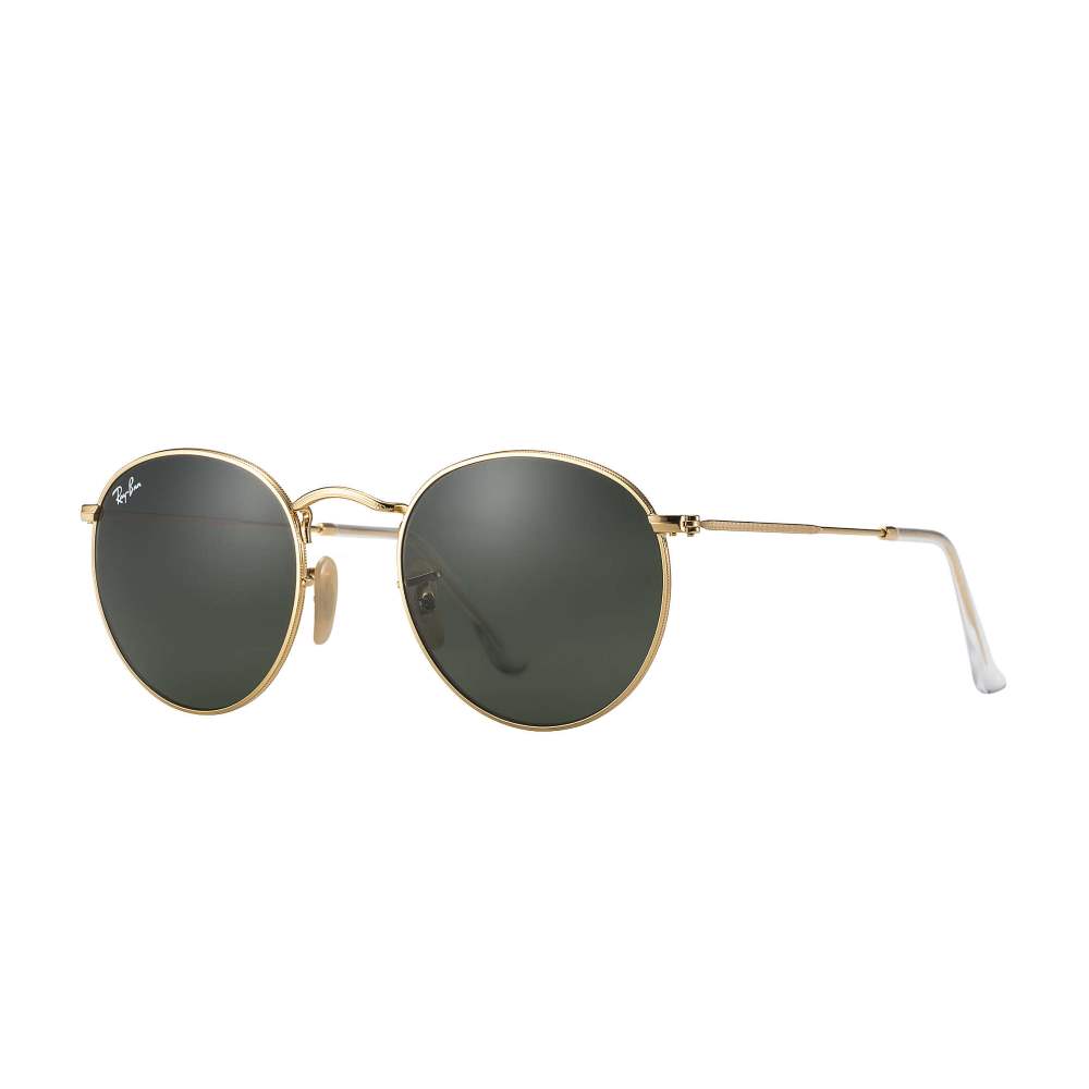 Picture of Ray-Ban Round Gold Metal Sunglasses w/ Green Classic Lens