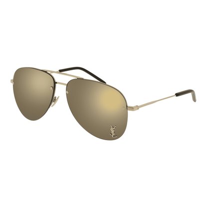 Picture of Saint Laurent Unisex Sunglasses - Shiny Gold/Bronze Mirror