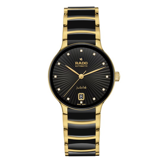 Picture of Rado Centrix Automatic Watch with 12 Diamonds, Black Dial
