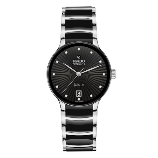 Picture of Rado Centrix Automatic Watch with 12 Diamonds, Black Dial