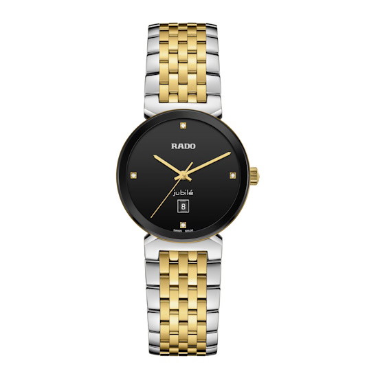 Picture of Rado Florence Classic Diamond Two-Tone Watch with Black Dial