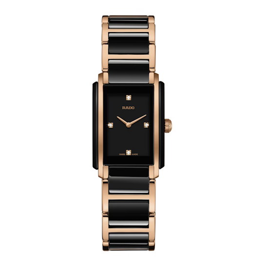 Picture of Rado Integral Diamonds Rose Gold-Tone/Black Ceramic Watch