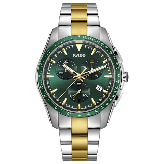 Picture of Rado Hyperchrome Chronograph Two-Tone Watch with Green Dial