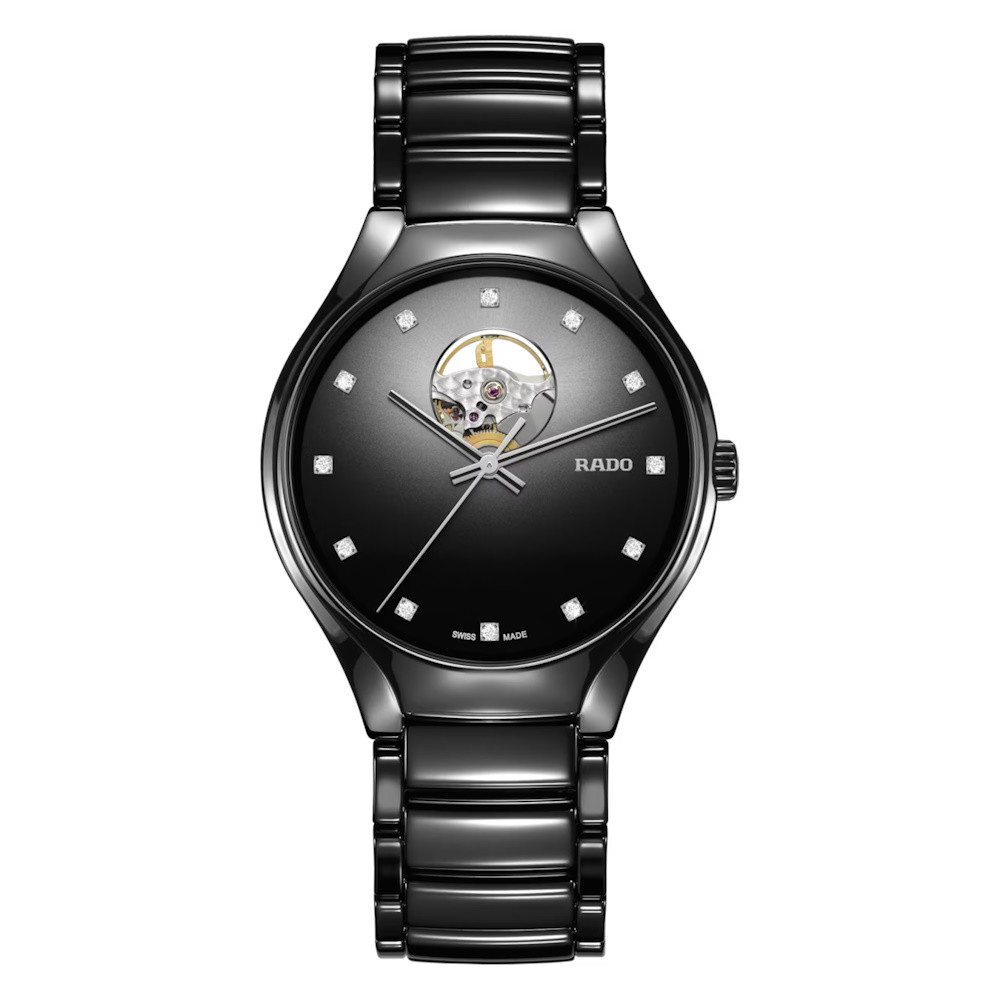 Picture of Rado True Secret Diamonds Watch with Black Ceramic Bracelet