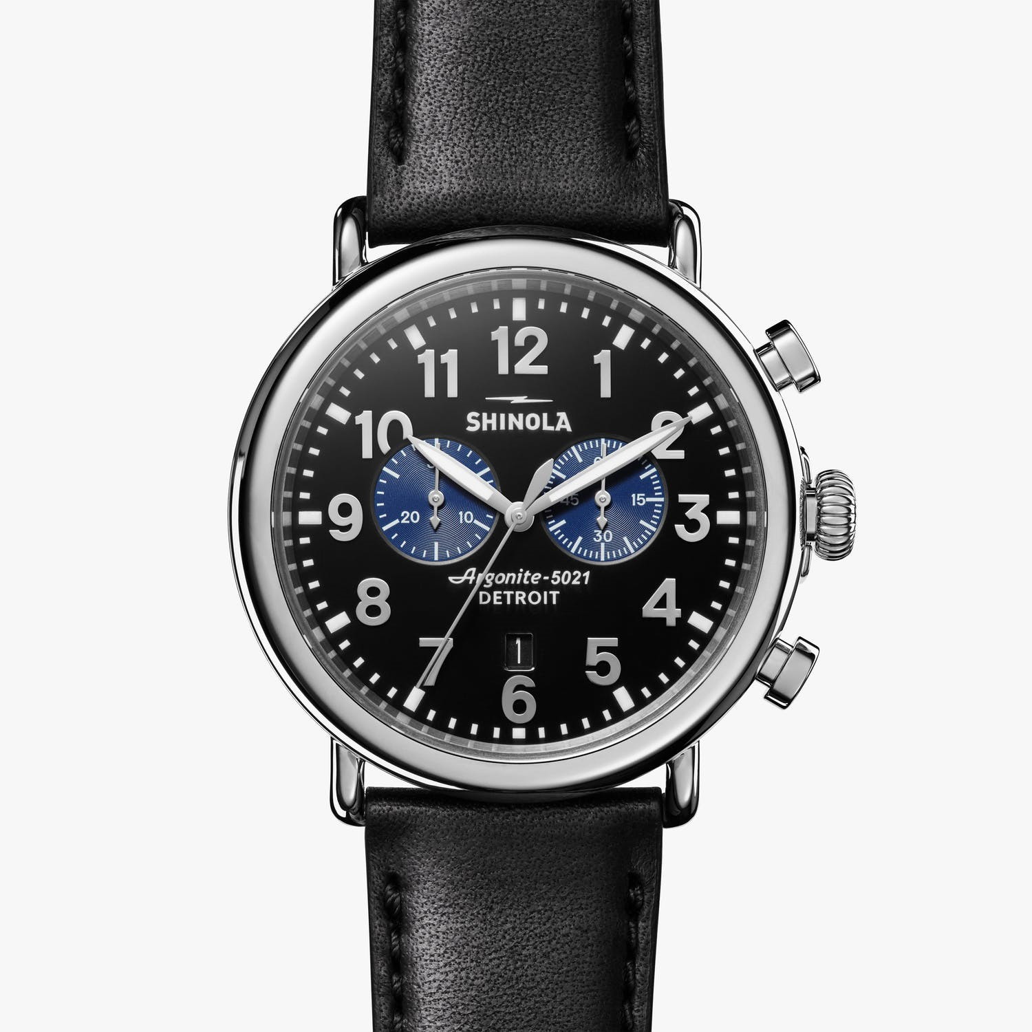 Picture of Shinola 47mm Runwell Chrono Watch - Blue/Black