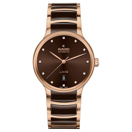 Picture of Rado Centrix Automatic Watch with 12 Diamonds, Brown Dial