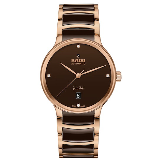 Picture of Rado Centrix Automatic Watch with 4 Diamonds, Brown Dial