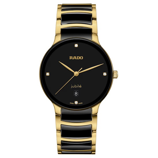 Picture of Rado Centrix Quartz Watch with 4 Diamonds, Black Dial
