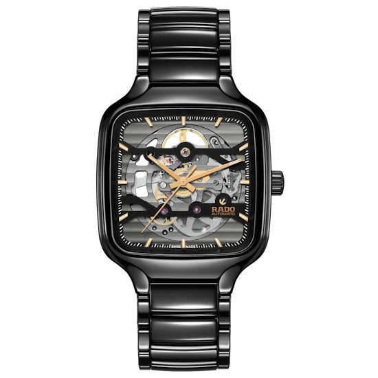 Picture of Rado True Square Automatic Skeleton Watch - Black