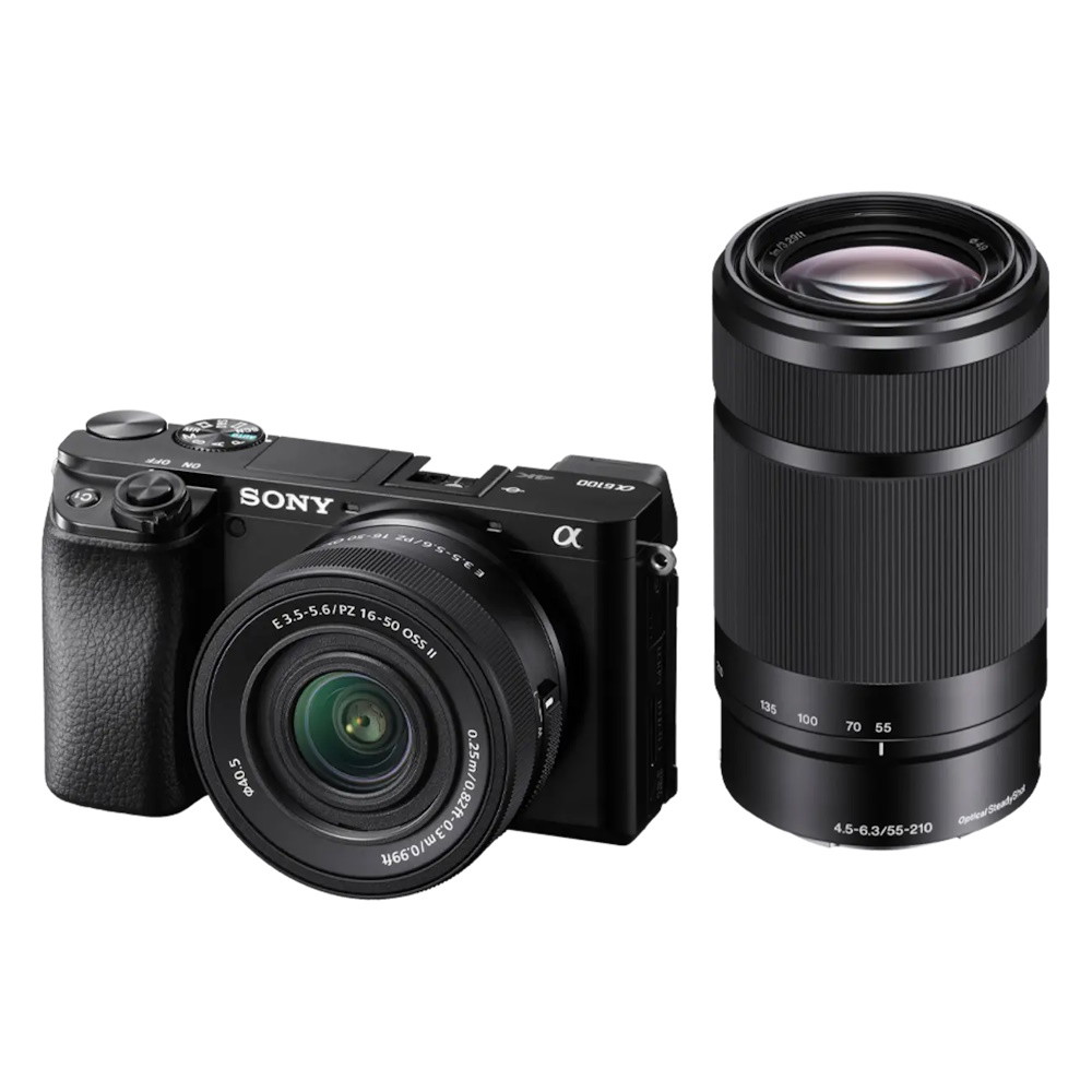 Picture of Sony A6100 Mirrorless Camera with 16-50mm and 55-210mm Lenses