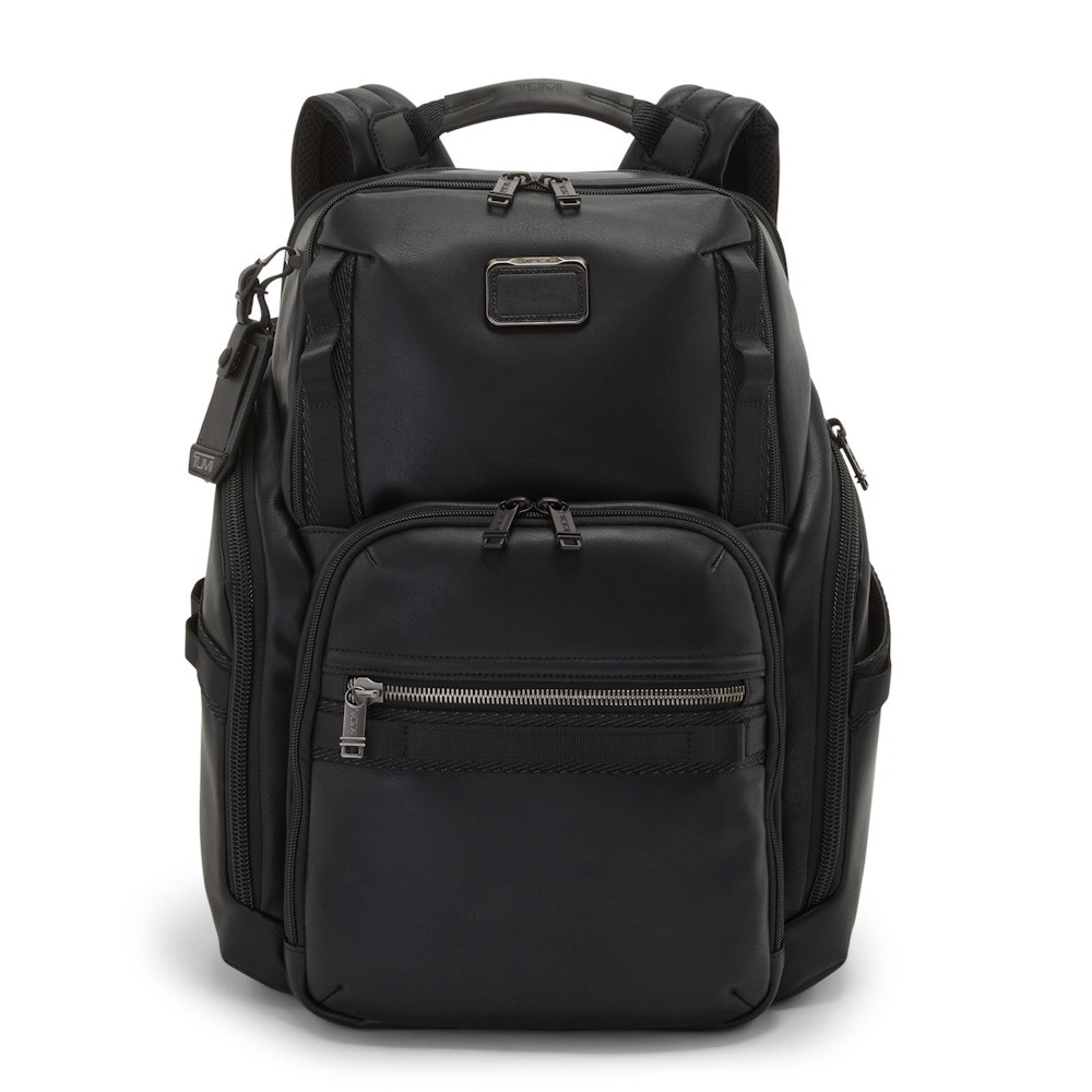 Picture of Tumi Alpha Bravo Search Leather Backpack - Black