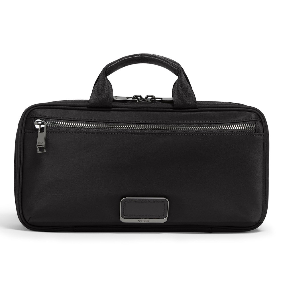 Picture of Tumi Voyageur Small Madeline Cosmetic Bag- Black/Gunmetal