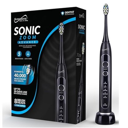 Picture of SuperSonic SONIC ZOOM Advance Rechargeable Toothbrush - Black