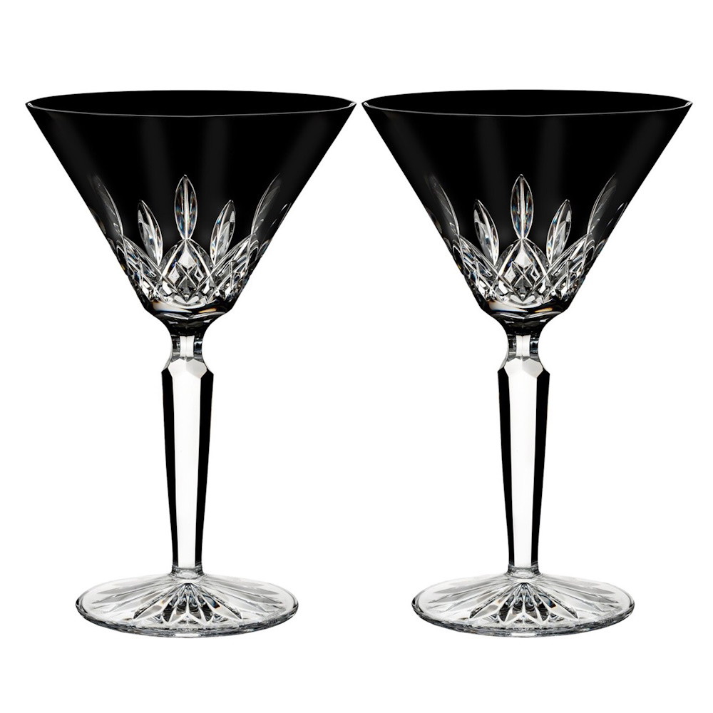 Picture of Waterford Lismore Black Martini Glasses - Set of 2