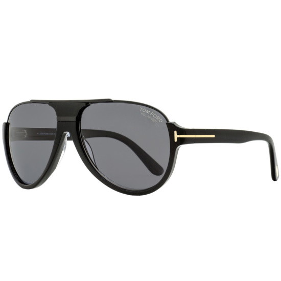Picture of Tom Ford Dimitry Sunglass - Shiny Black with Polar Smoke Lens
